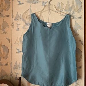100% Silk teal sleeveless camisole never worn